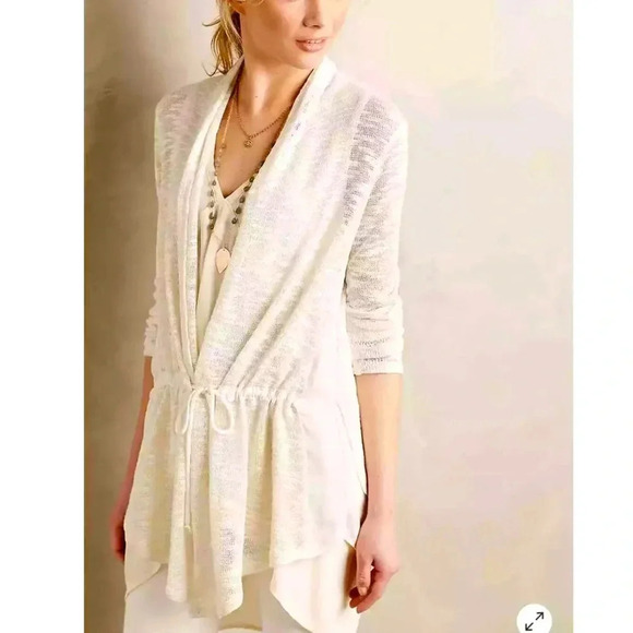 dolan Sweaters - Anthropologie Dolan White Anorak Cardigan Size XS